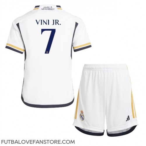 Real Madrid Vinicius Junior #7 Domáci Detský futbalový dres 2023-24 Krátky Rukáv (+ trenírky)